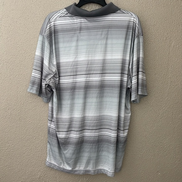 Men’s Ben Hogan Golf Polo Style, White/Gray Stripes, XL - Picture 4 of 4